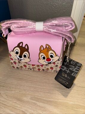 Disney Pink Chip and Dale Bow Crossbody Bag